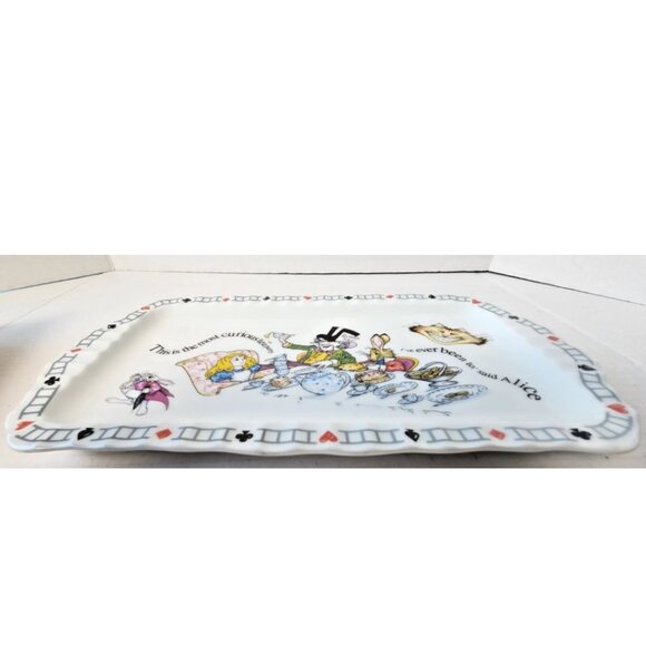 Paul Cardew Alice in Wonderland Mad Hatter Ceramic Serving Tray — Collectible - Picture 2 of 5